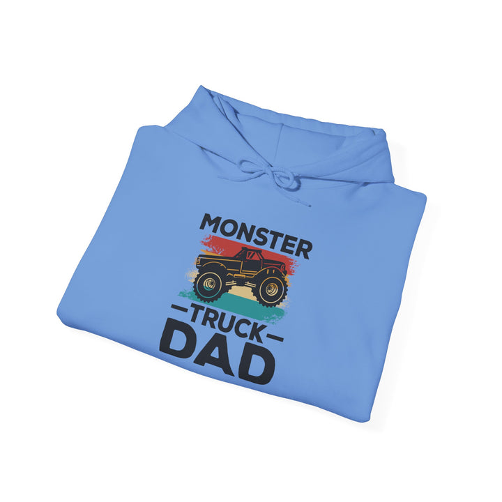 Dad’s Hooded Sweatshirt – Monster Truck Dad Design