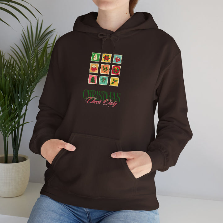Christmas Cheer Hoodie — Festive Gift Icon Grid with "Christmas Every Day" Text