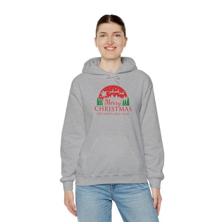 Merry Christmas Hoodie - Festive Red & Green Holiday Sweatshirt