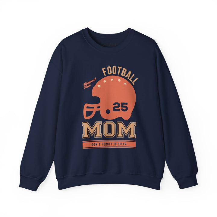 Mom's Sweatshirt - Biggest Football Fan Cheerful Design for Game Days