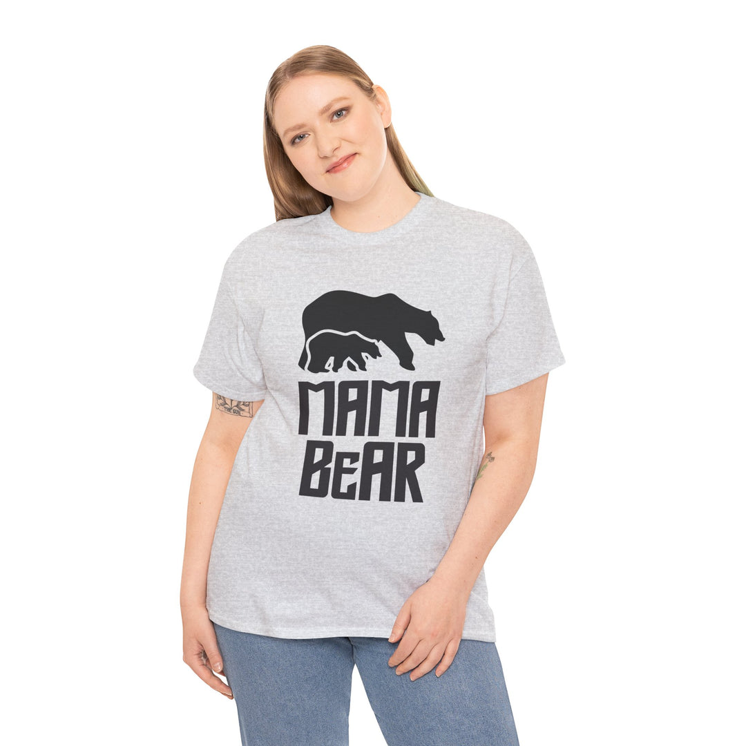 Mom’s T-shirt – Mama Bear Unisex Heavy Cotton Tee - Perfect Gift for Moms Design