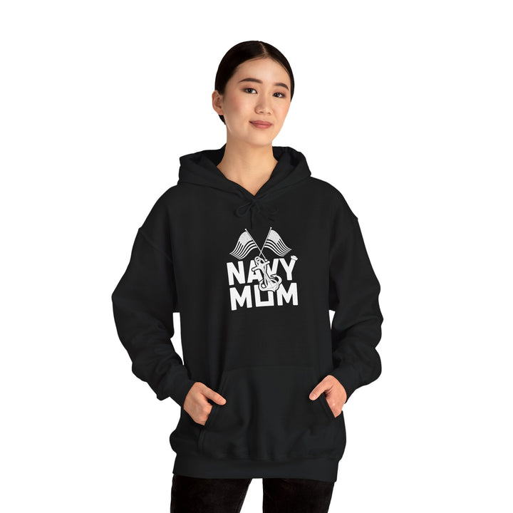 Mom's Hooded Sweatshirt – Navy Mom Design