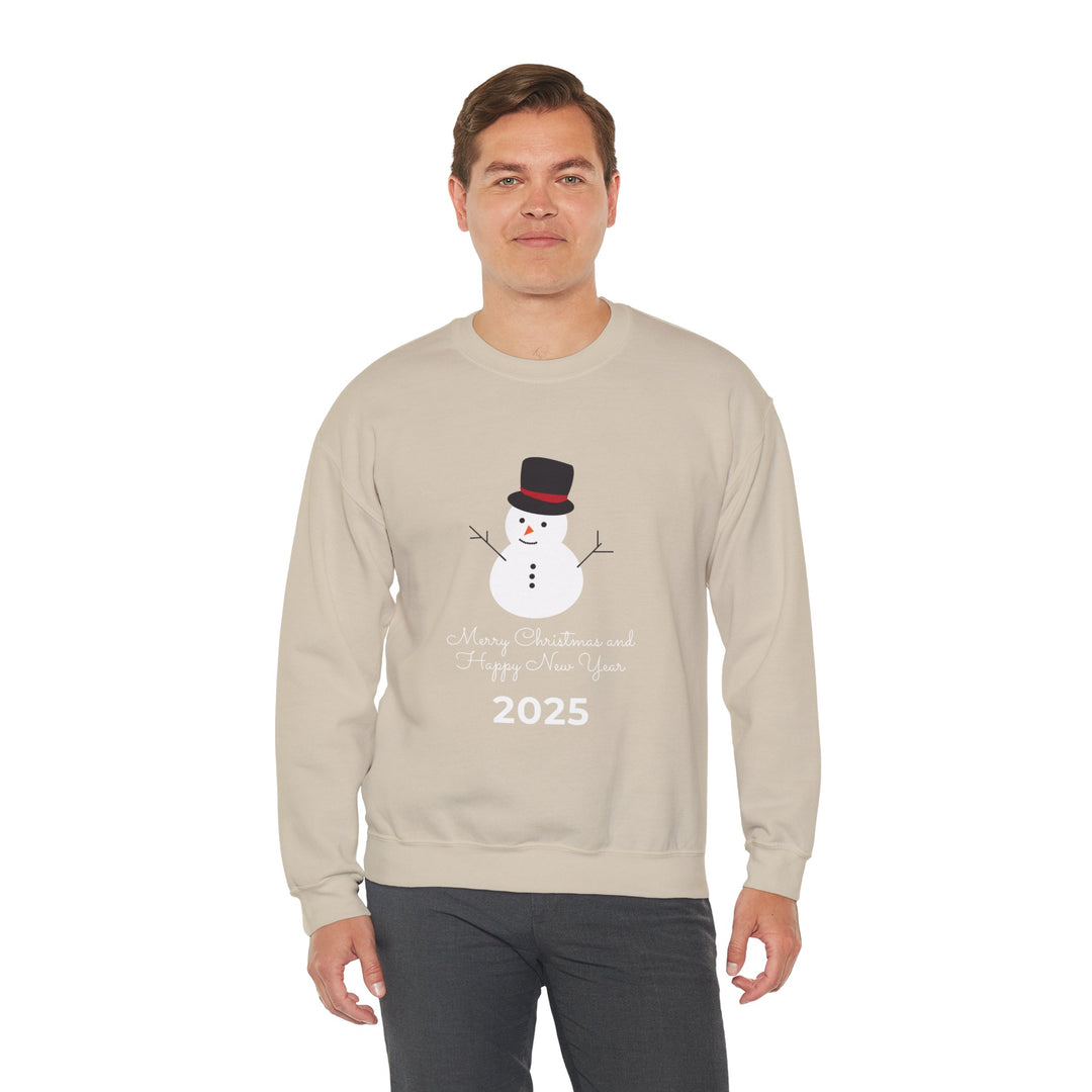 Christmas Snowman 2025 Crewneck Sweatshirt - "Merry Christmas and Happy New Year"