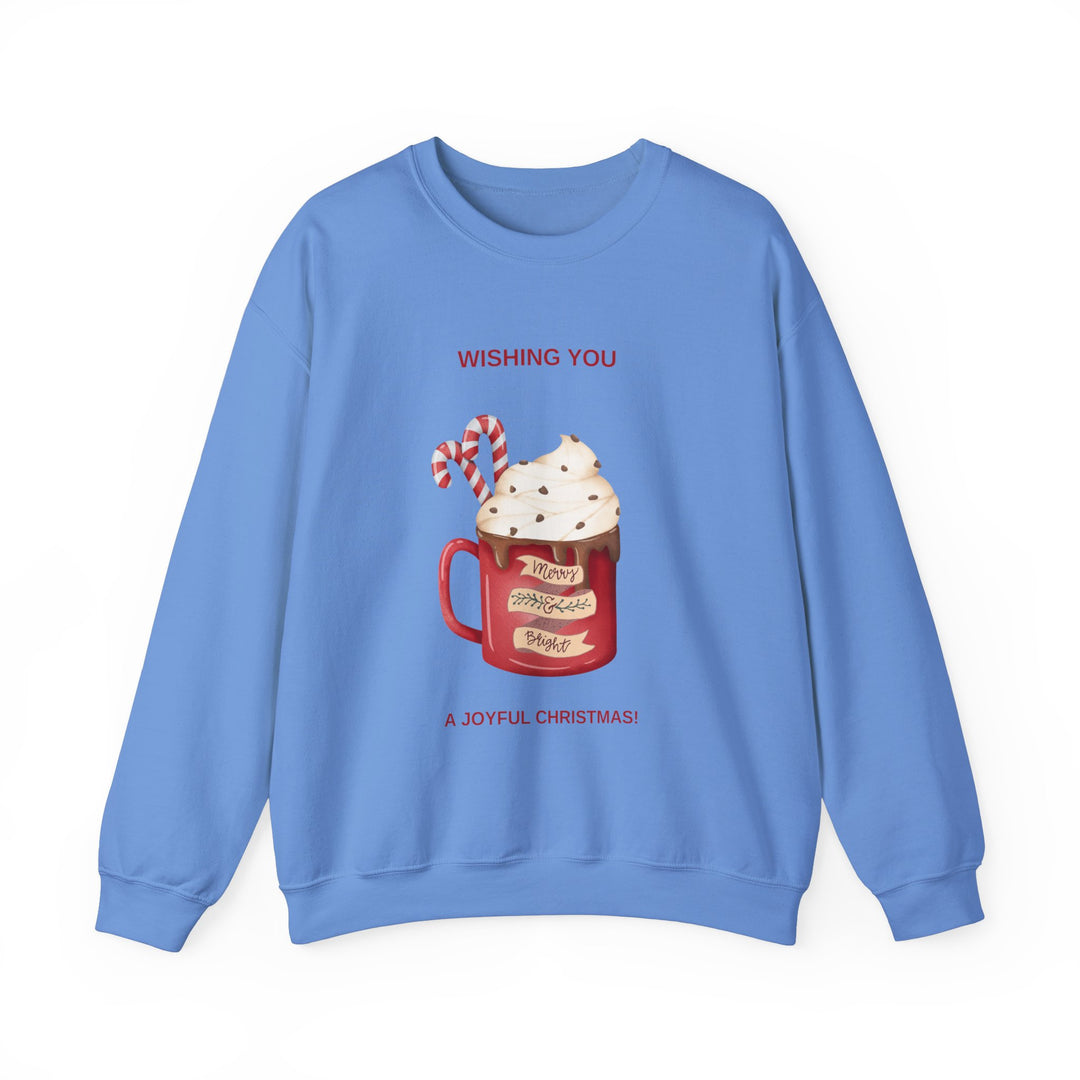 Joyful Christmas Hot Cocoa Sweatshirt - Cozy Holiday Crewneck