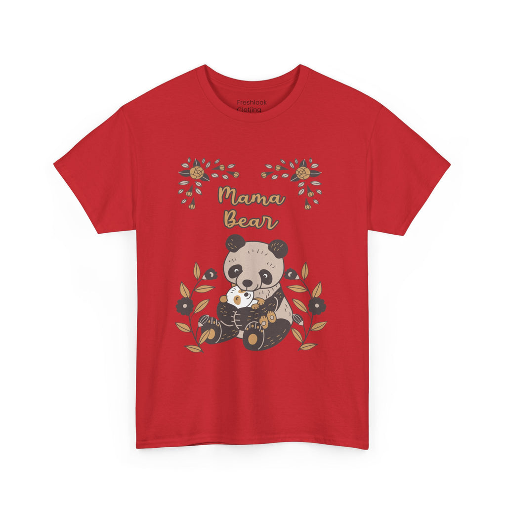 Mom T-Shirt - Mama Bear with Cute Panda Design