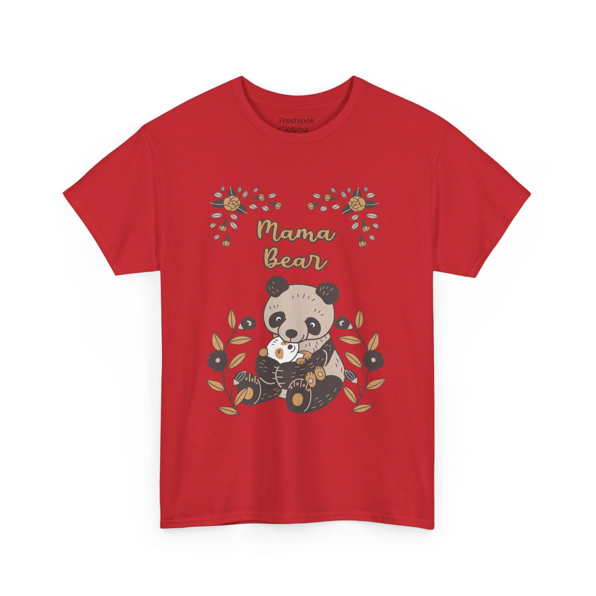 Mom T-Shirt - Mama Bear with Cute Panda Design