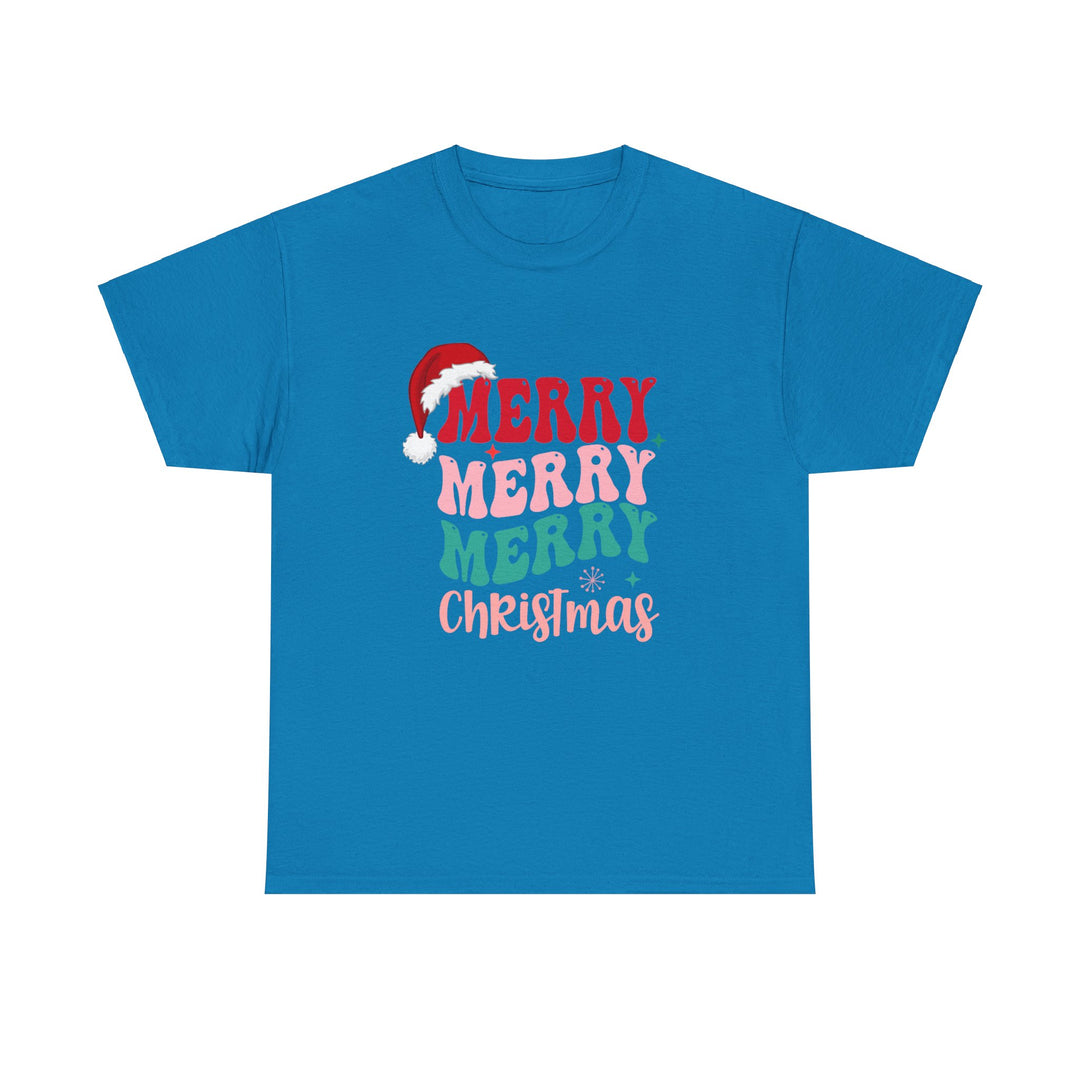 Merry Christmas Unisex Heavy Cotton Tee - Festive Holiday Shirt