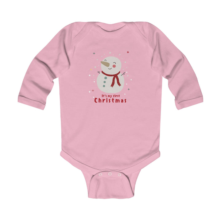 Infant Bodysuit - "My First Christmas" Snowman Baby Onesie, Cute Holiday Long Sleeve