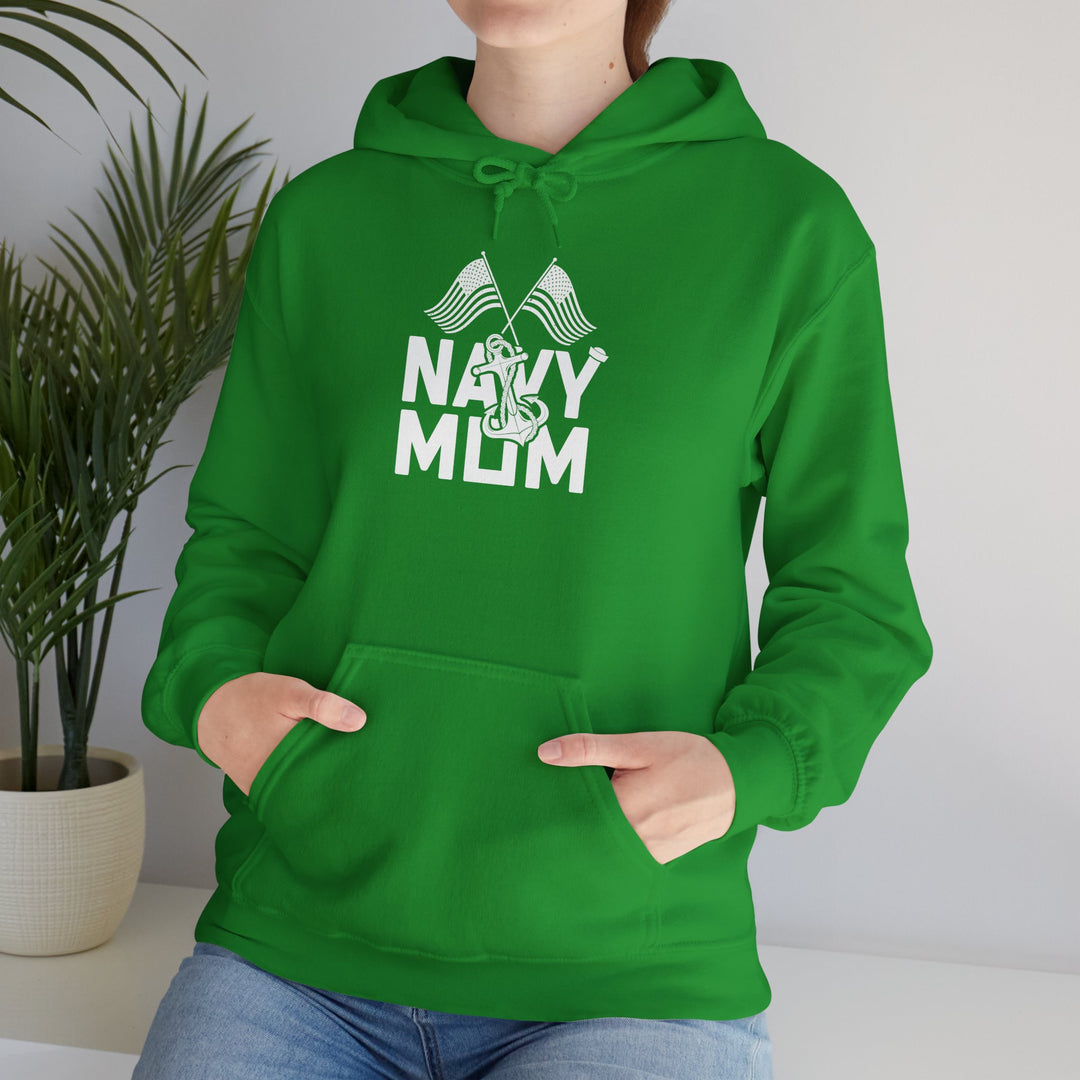 Mom's Hooded Sweatshirt – Navy Mom Design