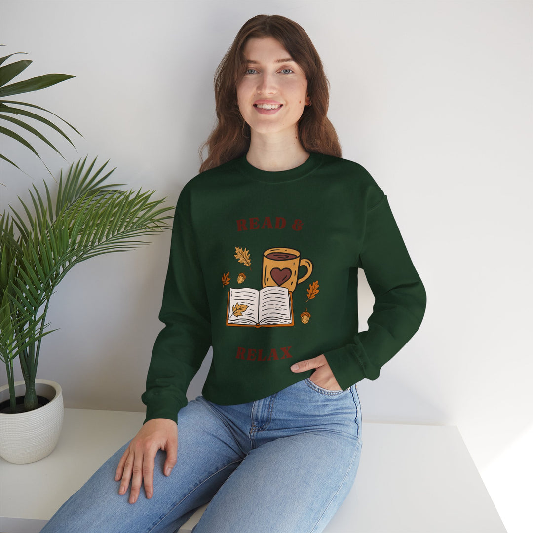 Read & Relax Sweatshirt — Cozy Book Lover Crewneck