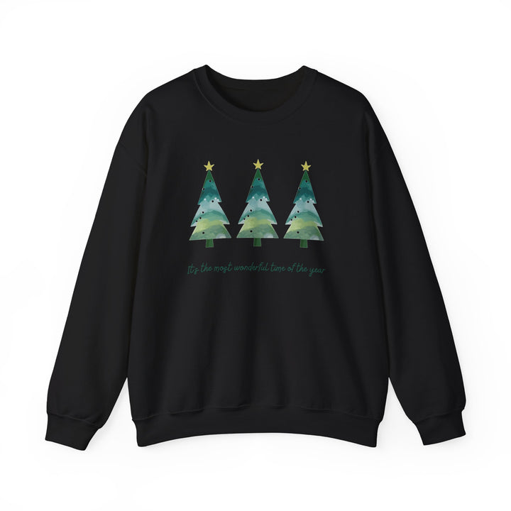 Christmas Tree Crewneck Sweatshirt — Cozy Holiday Trees Design