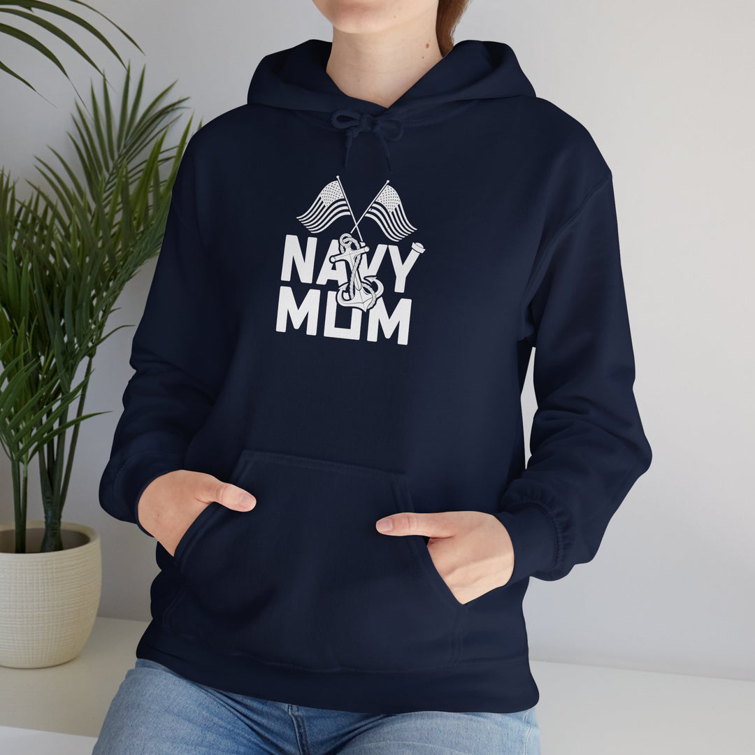 Mom's Hooded Sweatshirt – Navy Mom Design