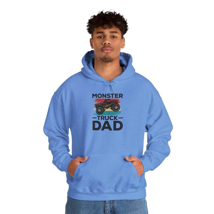 Dad’s Hooded Sweatshirt – Monster Truck Dad Design