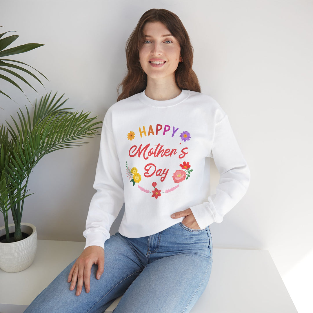 Mom's Sweatshirt - Happy Mother's Day Floral Design