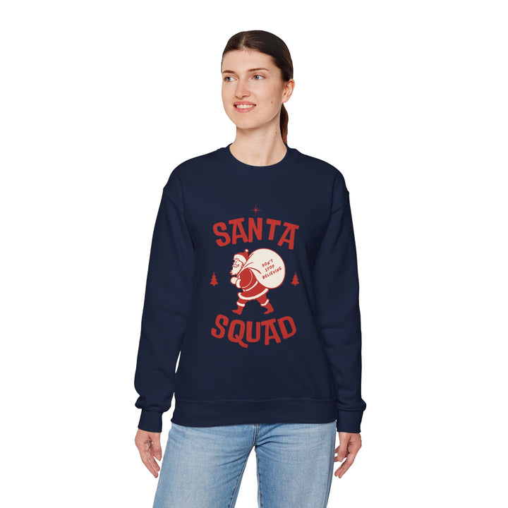 Santa Squad Sweatshirt — Retro Santa Holiday Crewneck