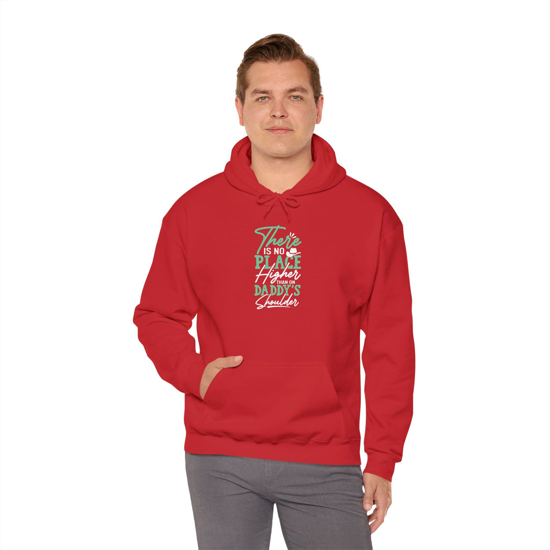 Dad’s Hooded Sweatshirt – There's No Place Like Daddy's Shoulder Design