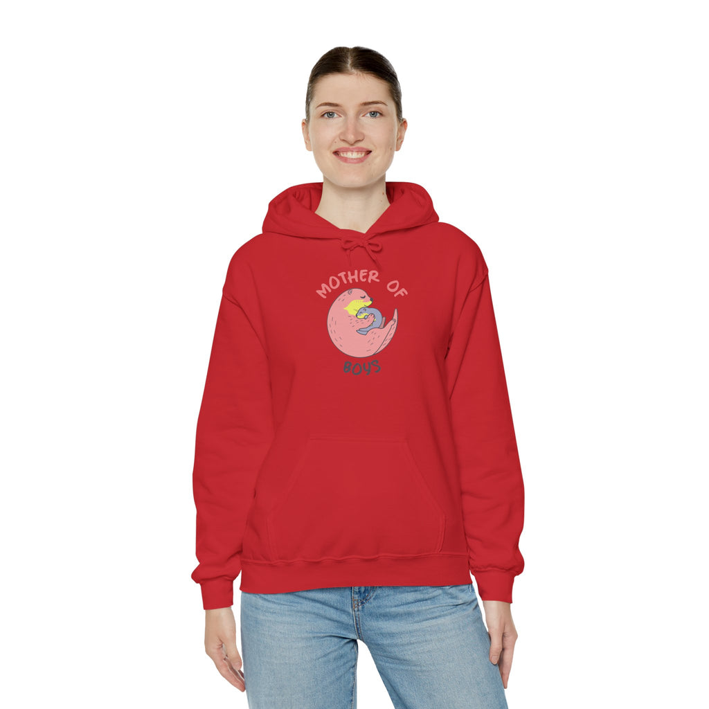 Mom's Unisex Hooded Sweatshirt – Mother of Boys Design