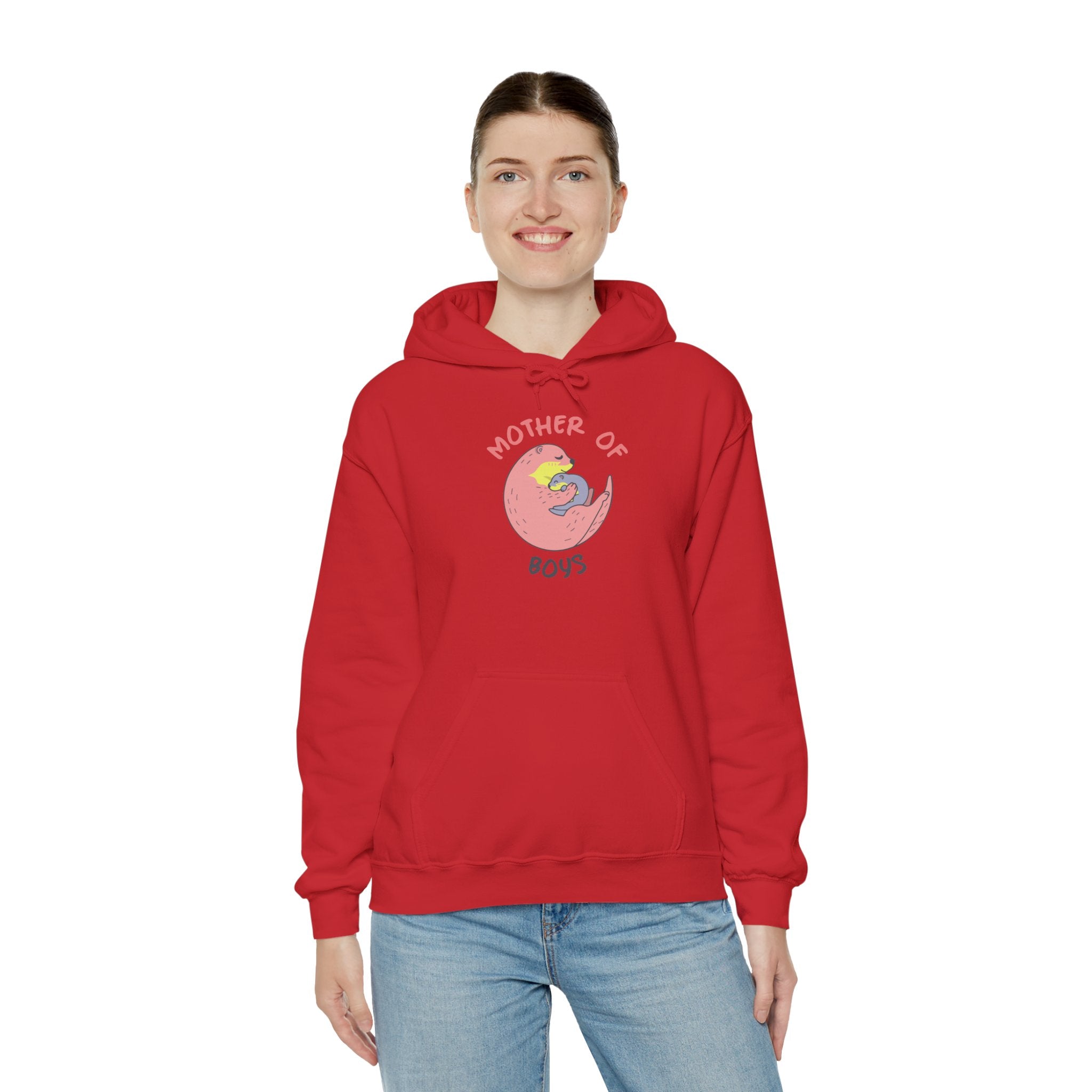 Mom's Unisex Hooded Sweatshirt – Mother of Boys Design