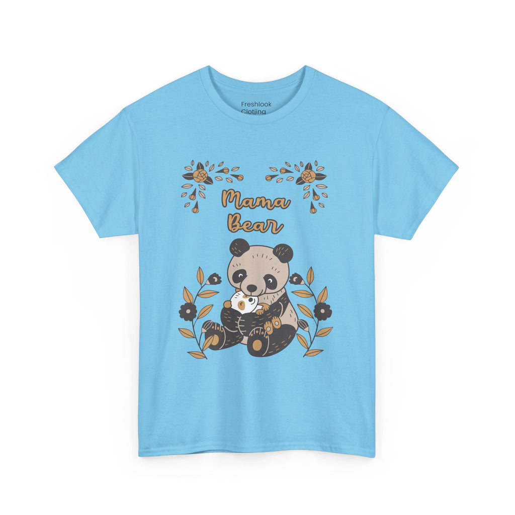 Mom T-Shirt - Mama Bear with Cute Panda Design