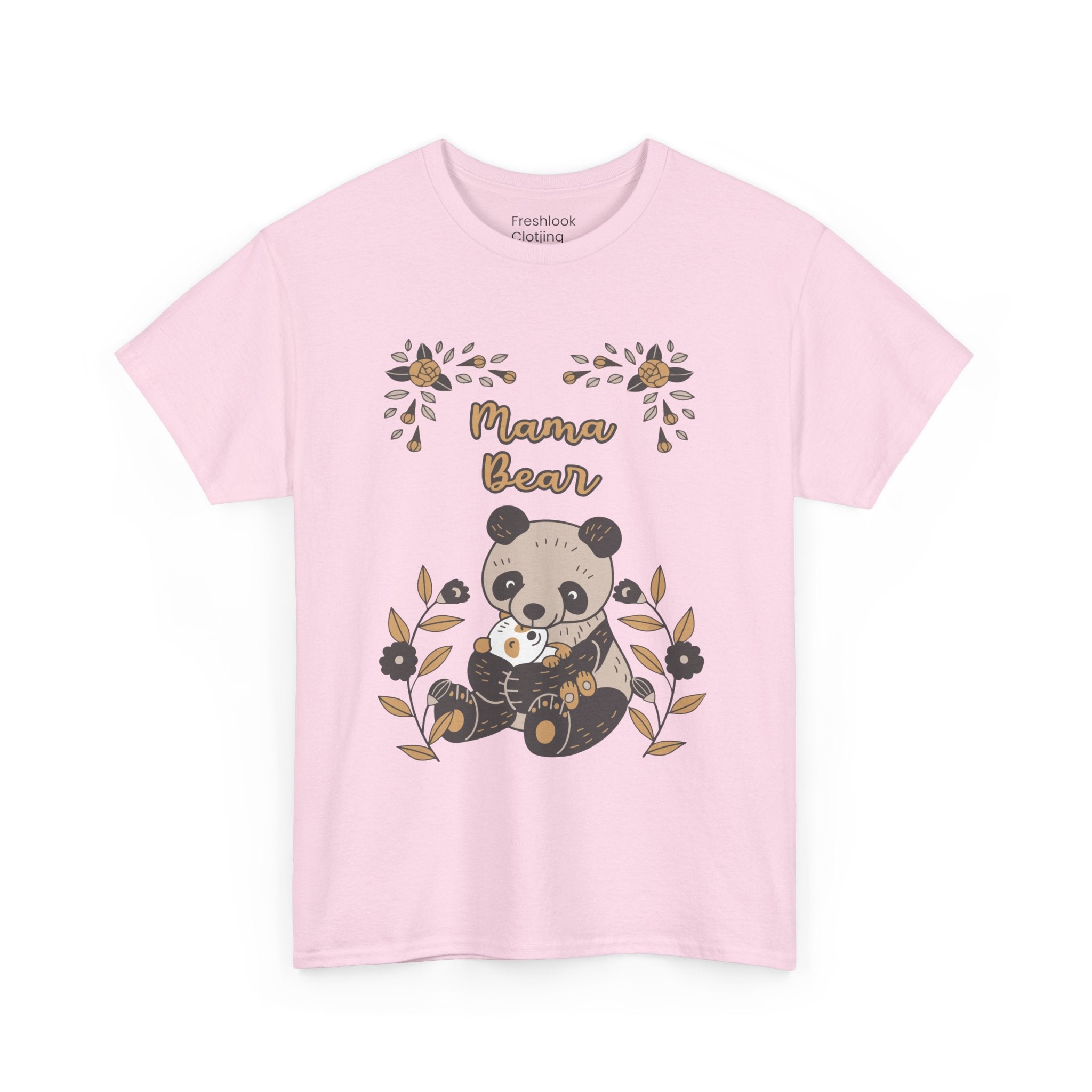 Mom T-Shirt - Mama Bear with Cute Panda Design