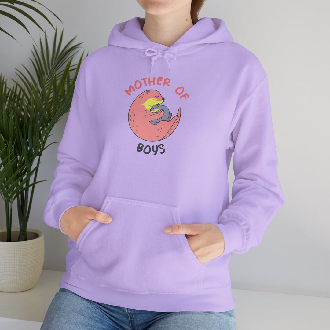 Mom's Unisex Hooded Sweatshirt - Mother of Boys Design