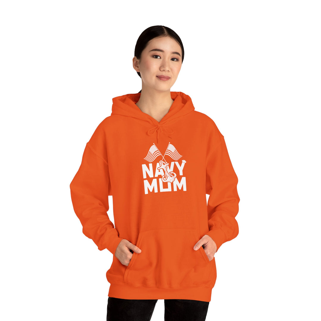 Mom's Hooded Sweatshirt – Navy Mom Design