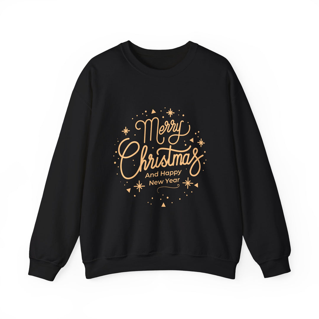 Merry Christmas Crewneck Sweatshirt — Gold Script Holiday Sweater