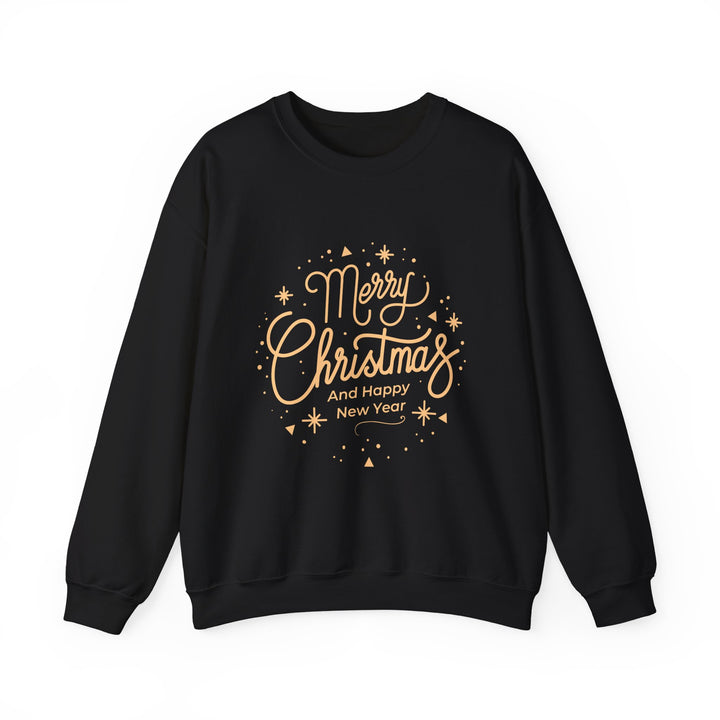 Merry Christmas Crewneck Sweatshirt — Gold Script Holiday Sweater