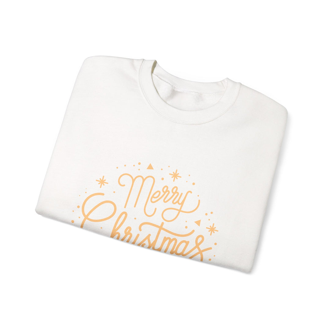 Merry Christmas Crewneck Sweatshirt — Gold Script Holiday Sweater