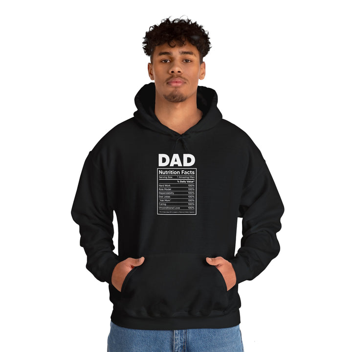 Dad’s Hooded Sweatshirt – Funny Dad Nutrition Facts Design