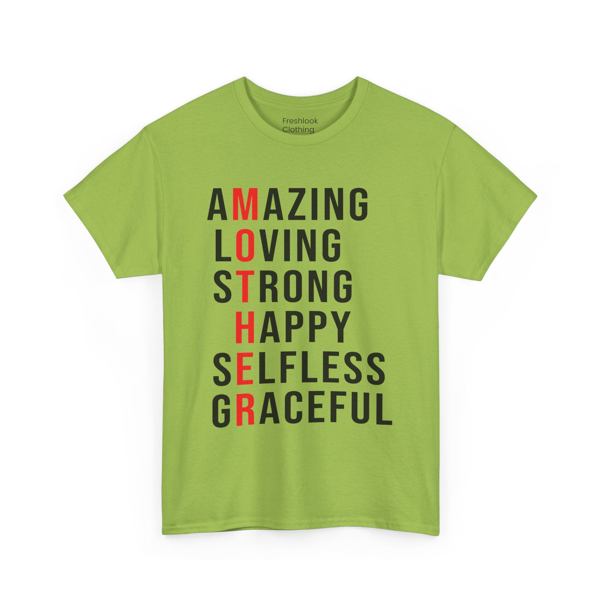 Mom T-Shirt – Amazing Loving Strong Happy Selfless Graceful - Inspirational Mother Design
