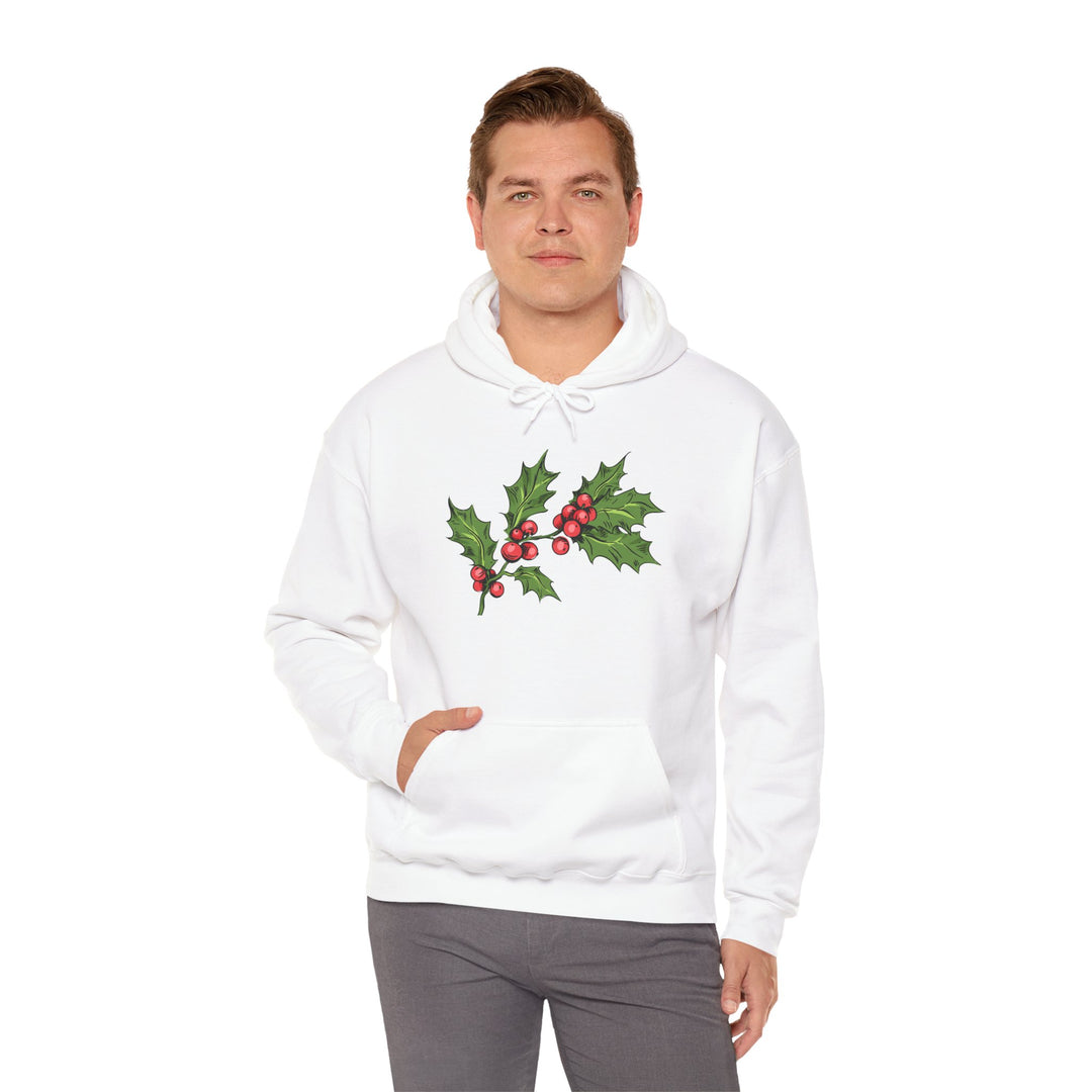 Festive Holly Unisex Hooded Sweatshirt