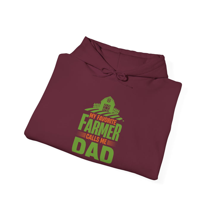 Dad’s Hooded Sweatshirt – My Favorite Farmer Calls Me Dad Design