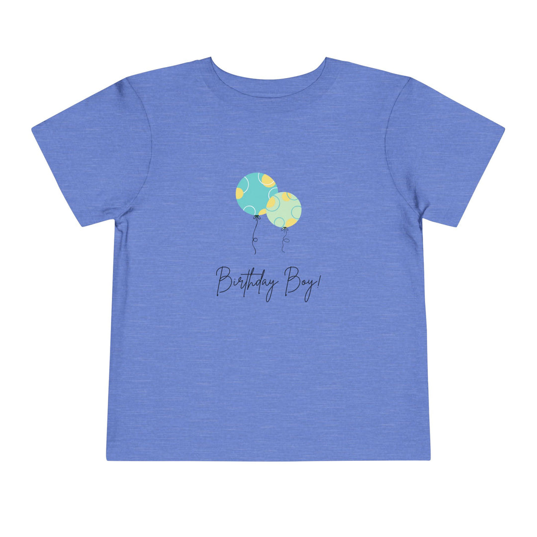 Toddler Tee — "Birthday Boy" Balloon Graphic