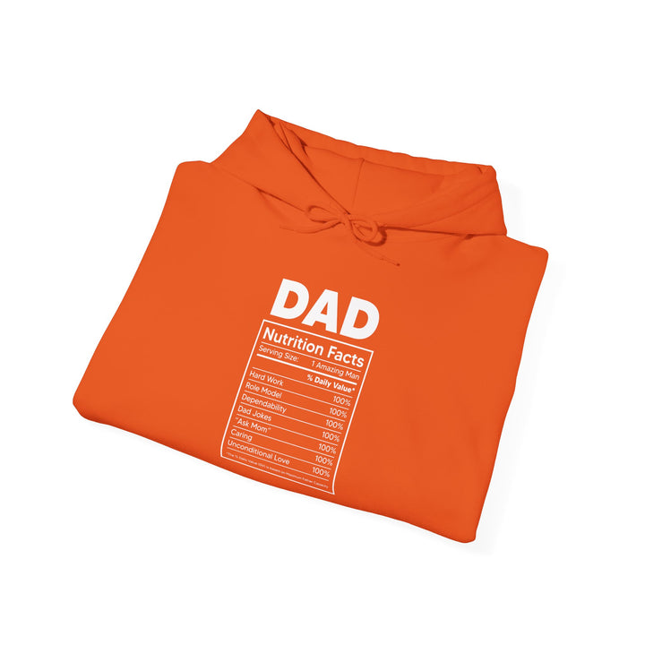 Dad’s Hooded Sweatshirt – Funny Dad Nutrition Facts Design