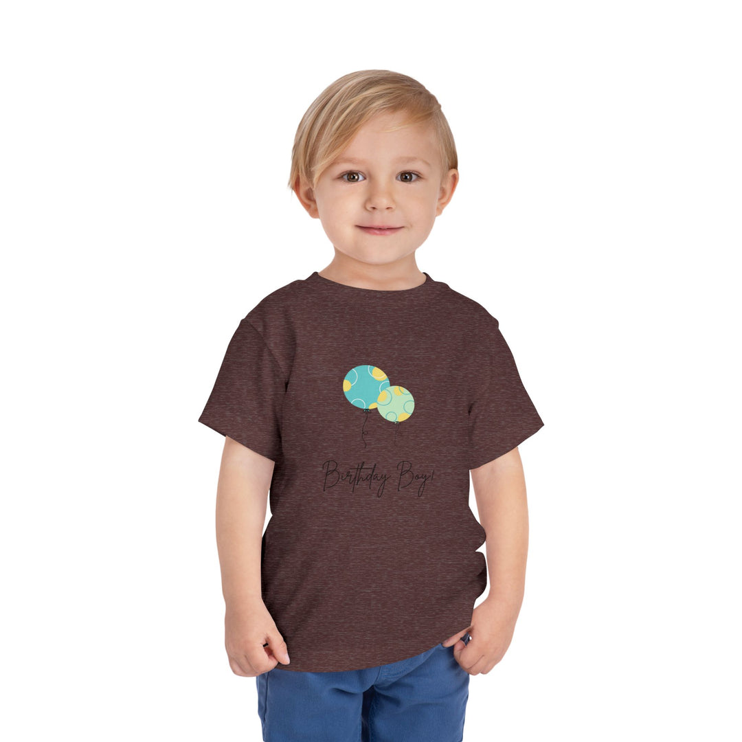 Toddler Tee — "Birthday Boy" Balloon Graphic