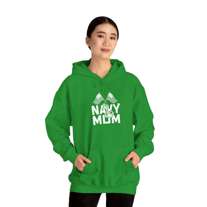 Mom's Hooded Sweatshirt – Navy Mom Design