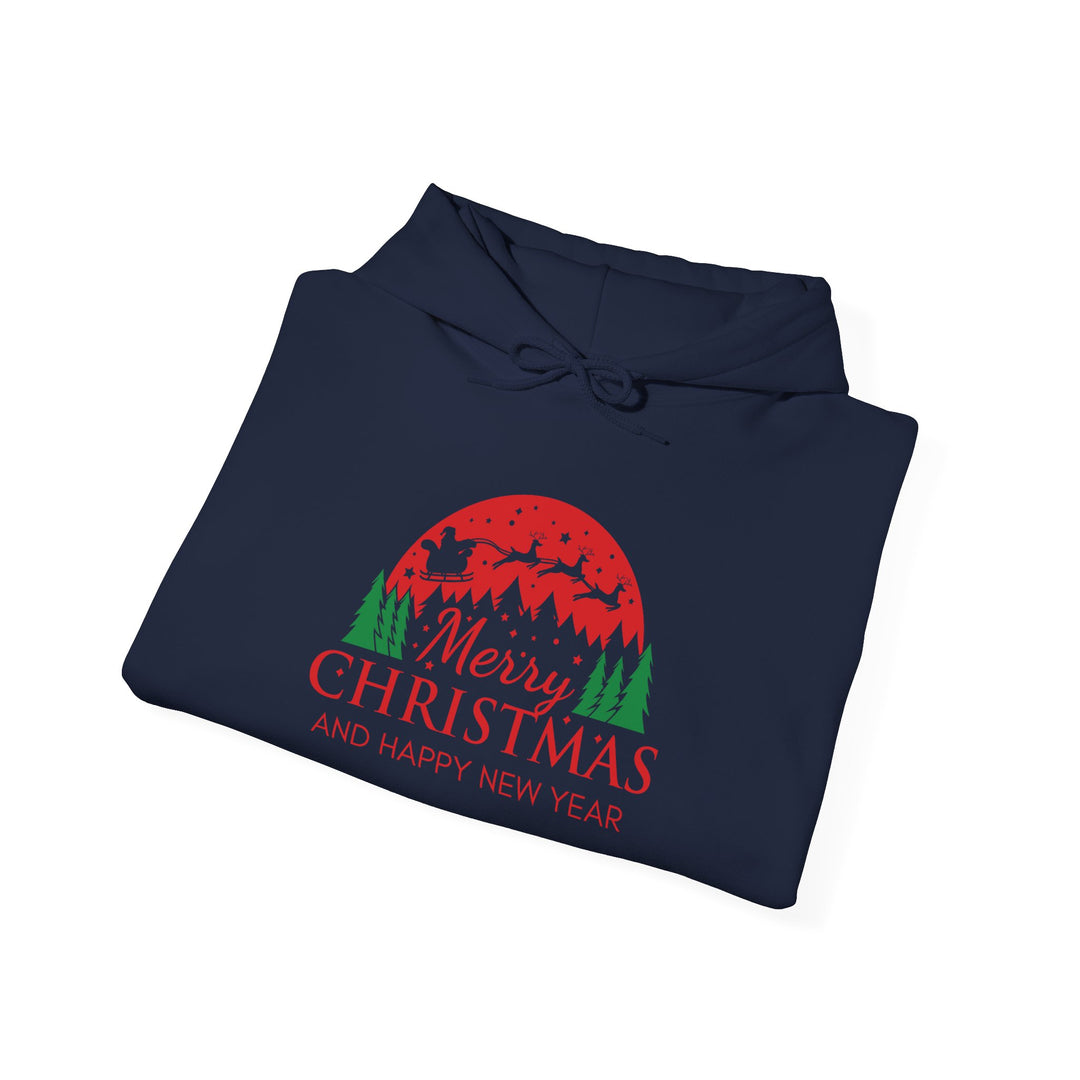 Merry Christmas Hoodie - Festive Red & Green Holiday Sweatshirt