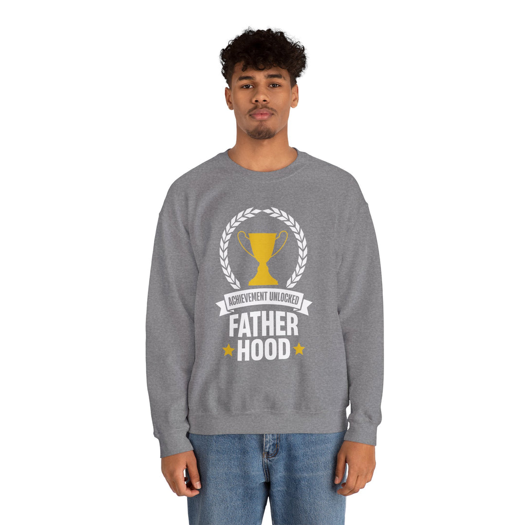 Dad’s Sweatshirt – Achievement Unlocked Fatherhood Design