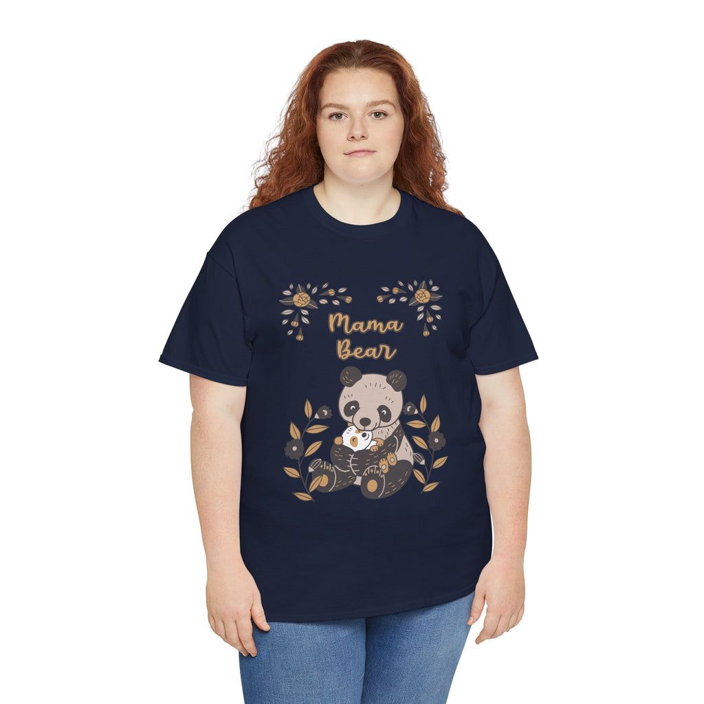 Mom T-Shirt - Mama Bear with Cute Panda Design