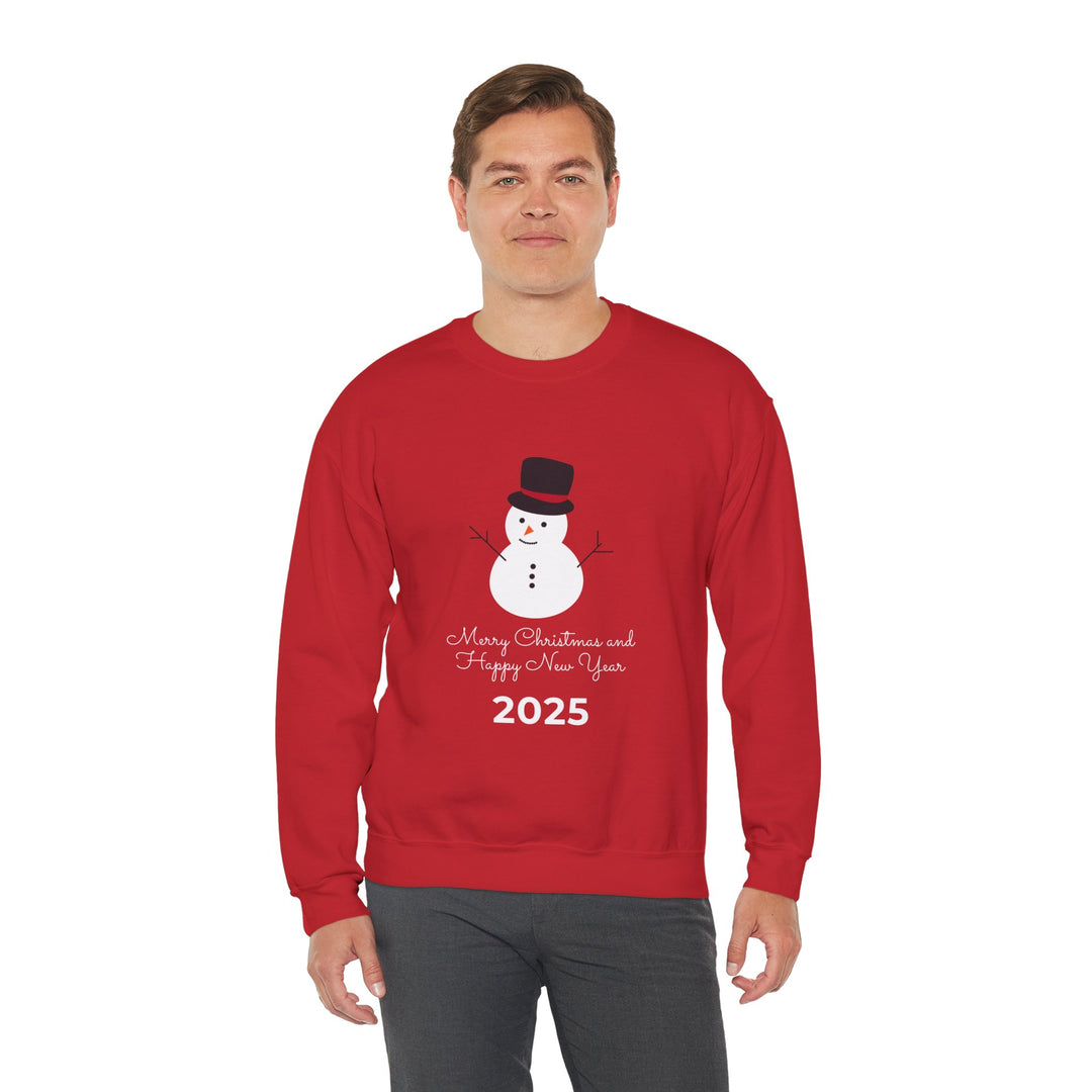 Christmas Snowman 2025 Crewneck Sweatshirt - "Merry Christmas and Happy New Year"
