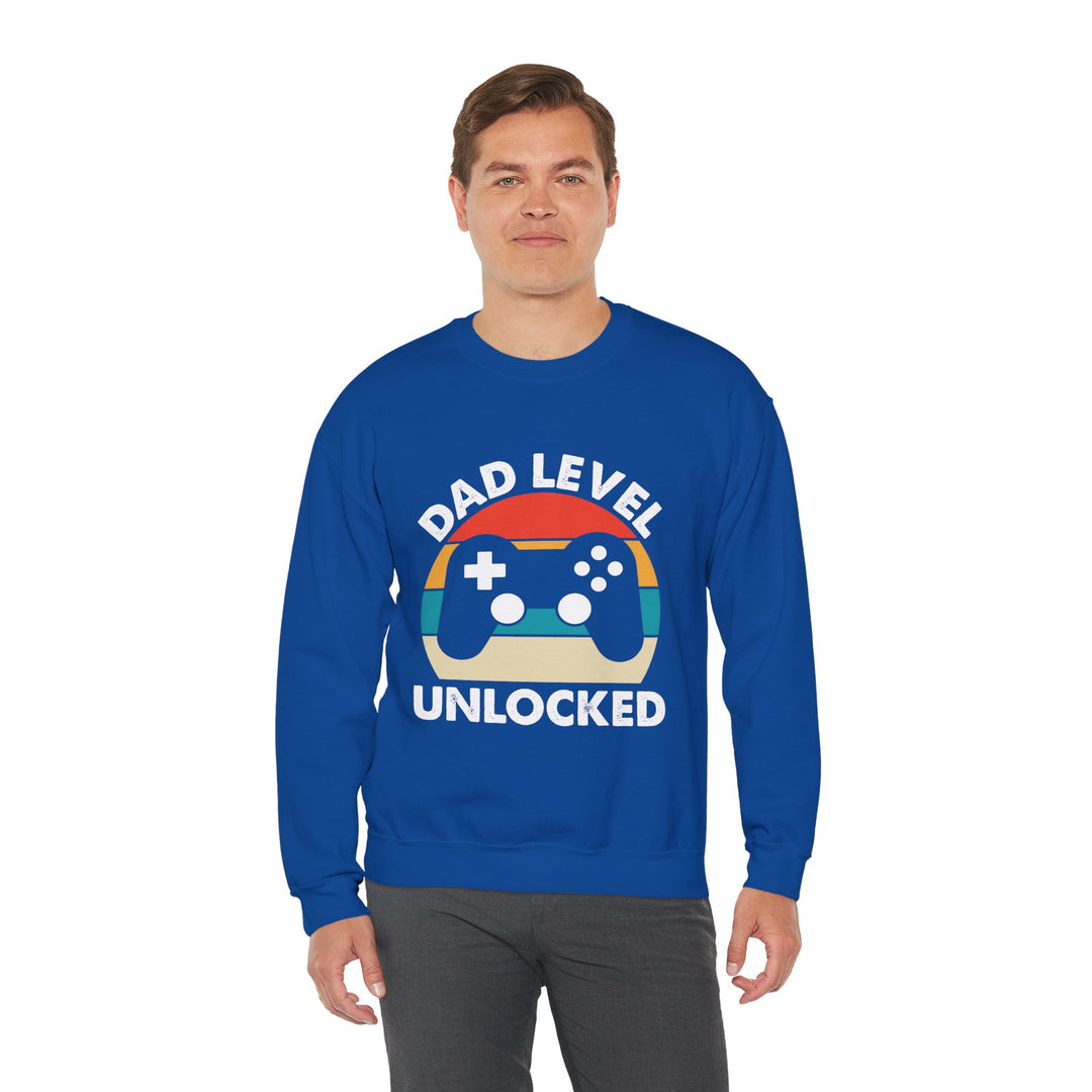 Dad’s Sweatshirt – Dad Level Unlocked Design