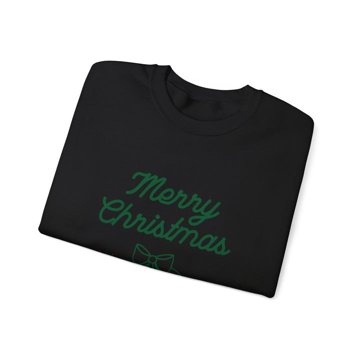 Christmas Crewneck Sweatshirt — “Merry Christmas” Bells Holiday Pullover