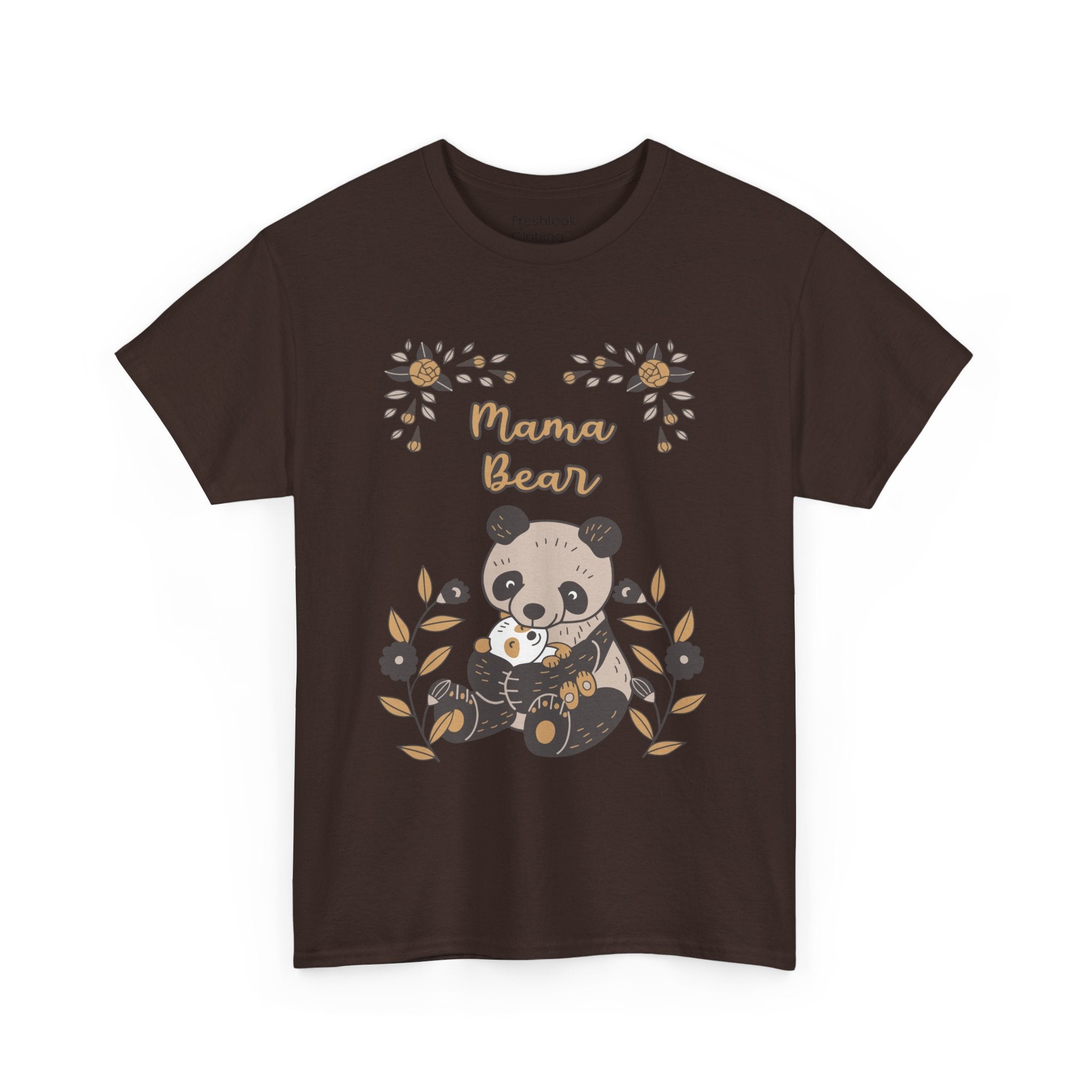 Mom T-Shirt - Mama Bear with Cute Panda Design