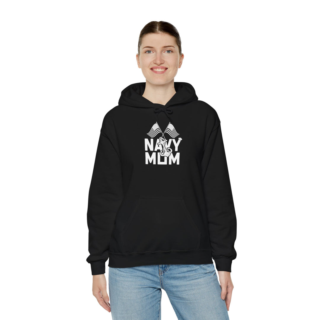 Mom's Hooded Sweatshirt – Navy Mom Design