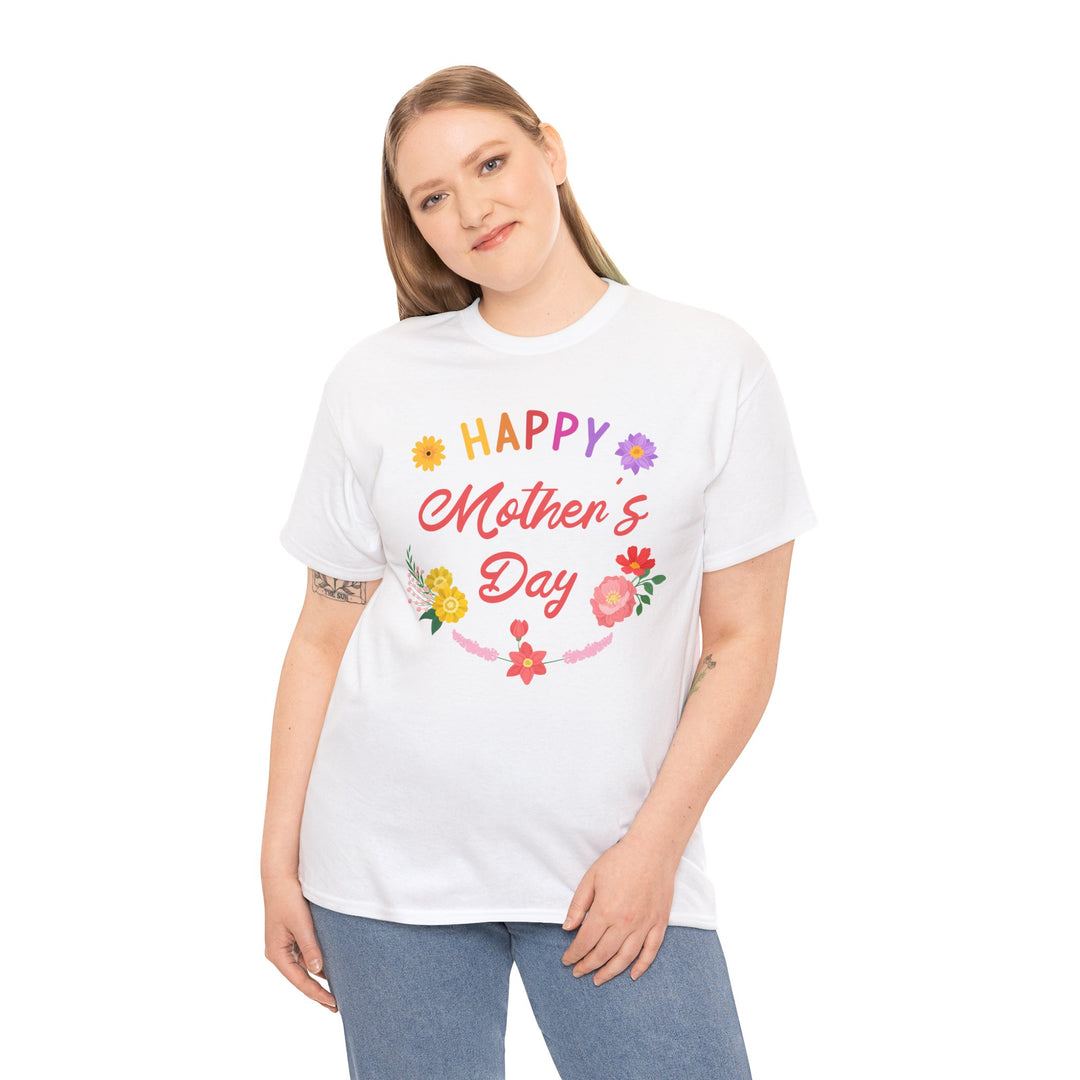 Mom T-Shirt - Happy Mother's Day Floral Design