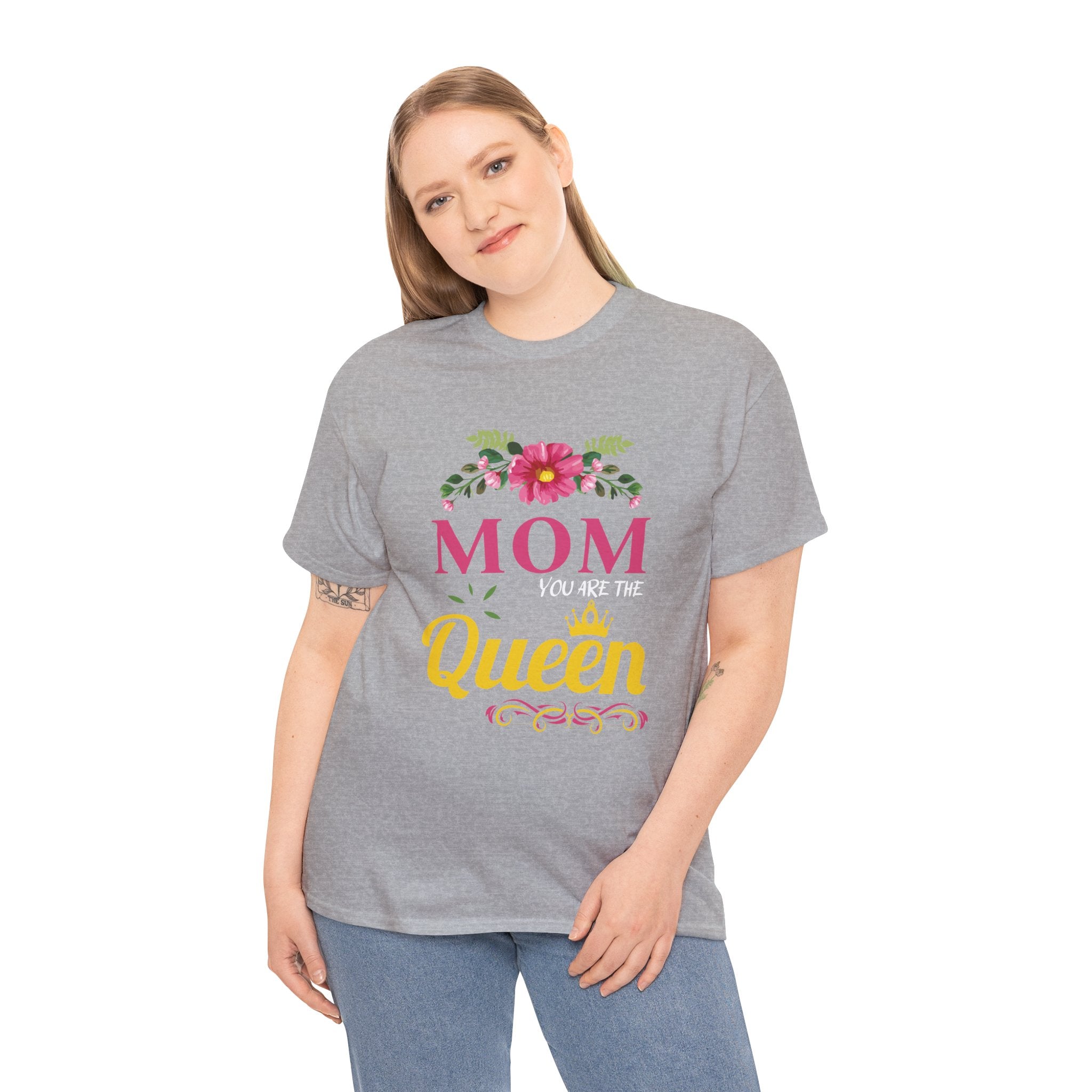 Mom T-Shirt – Mom You Are the Queen – Floral Design