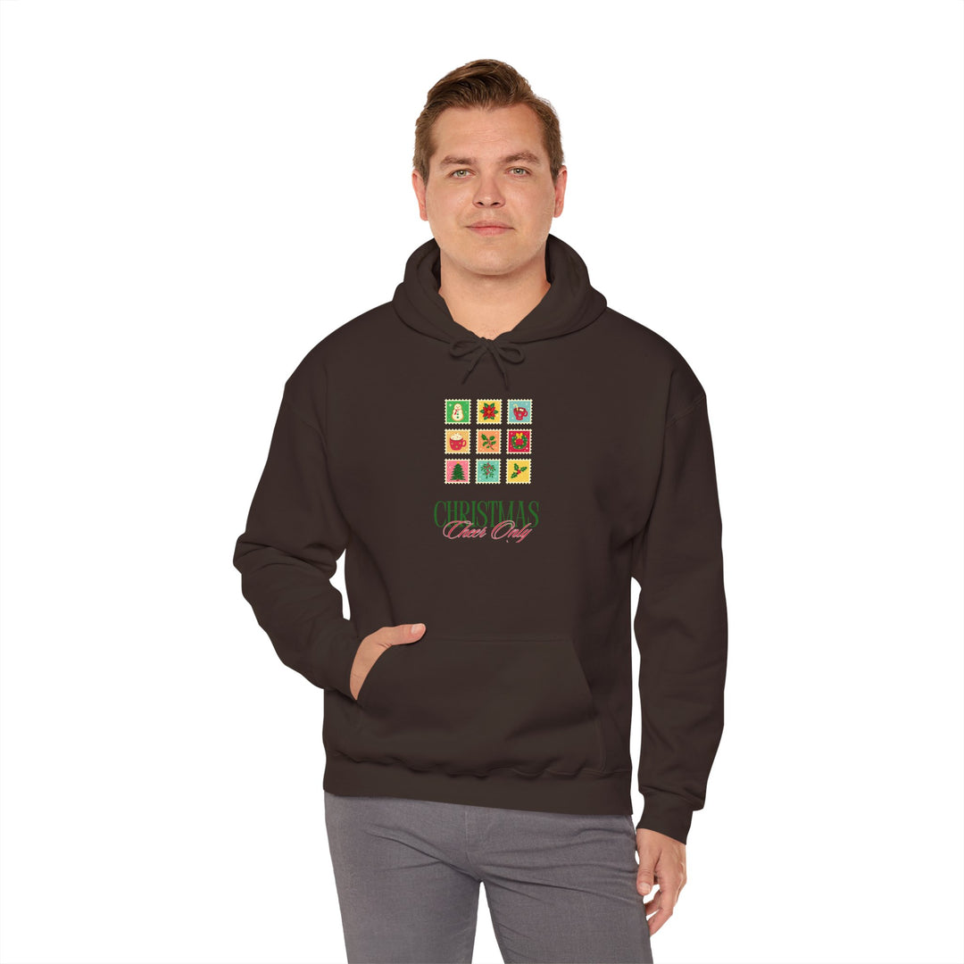 Christmas Cheer Hoodie — Festive Gift Icon Grid with "Christmas Every Day" Text