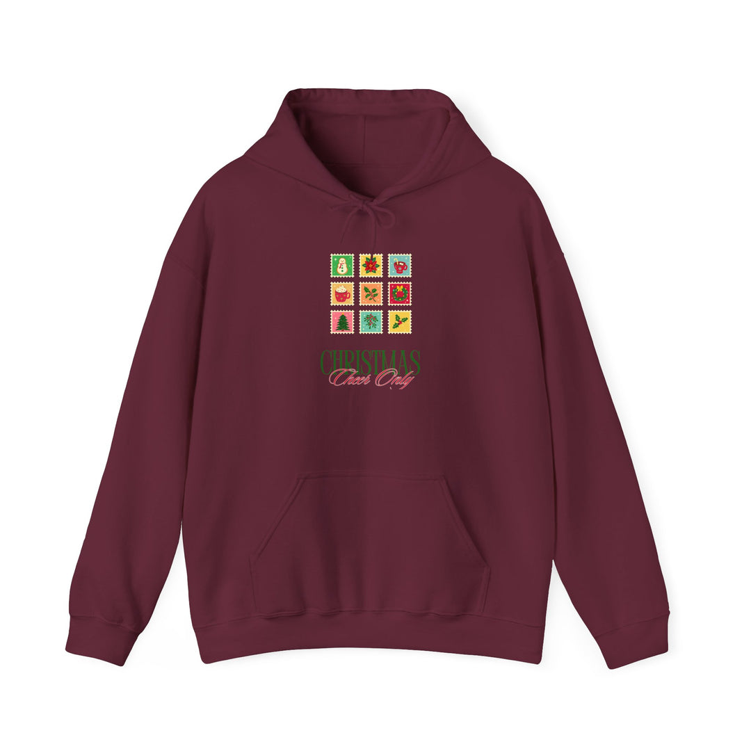 Christmas Cheer Hoodie — Festive Gift Icon Grid with "Christmas Every Day" Text