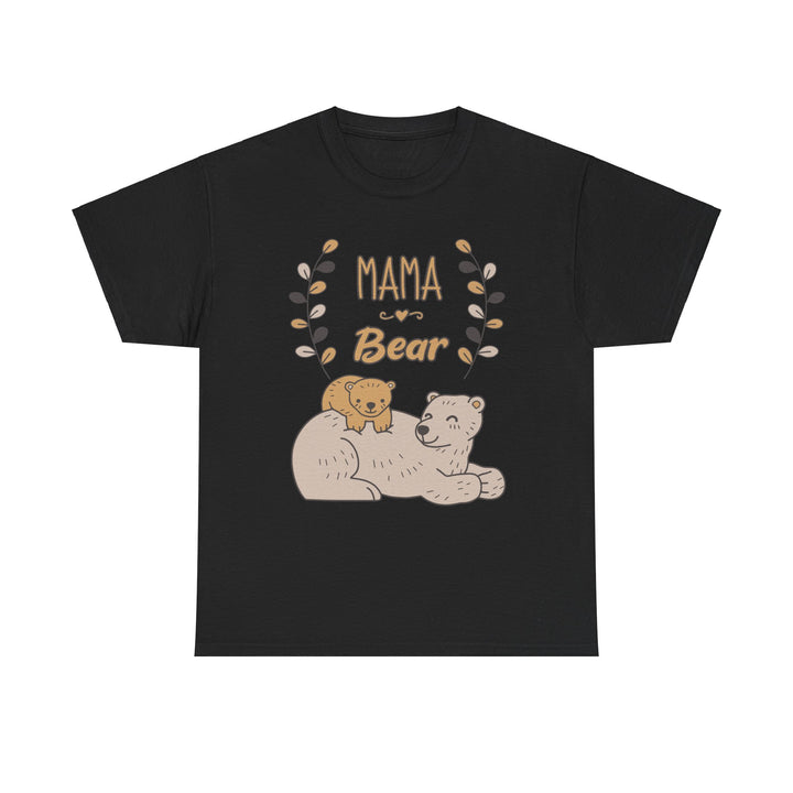 Mom T-Shirt - Mama Bear Design - Cute Bear Family Graphic T-Shirt